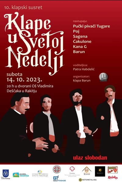 X. klapski susret "Klape u Svetoj Nedelji" - Klape u Sv. Nedelji