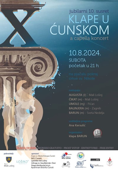 X. klapski susret "Klape u Ćunskom" - Klape u Ćunskom